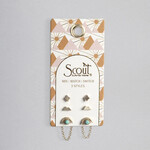 Scout Curated Wears Stud Trio Ear Jacket Set - Mountain/Turquoise/Gold