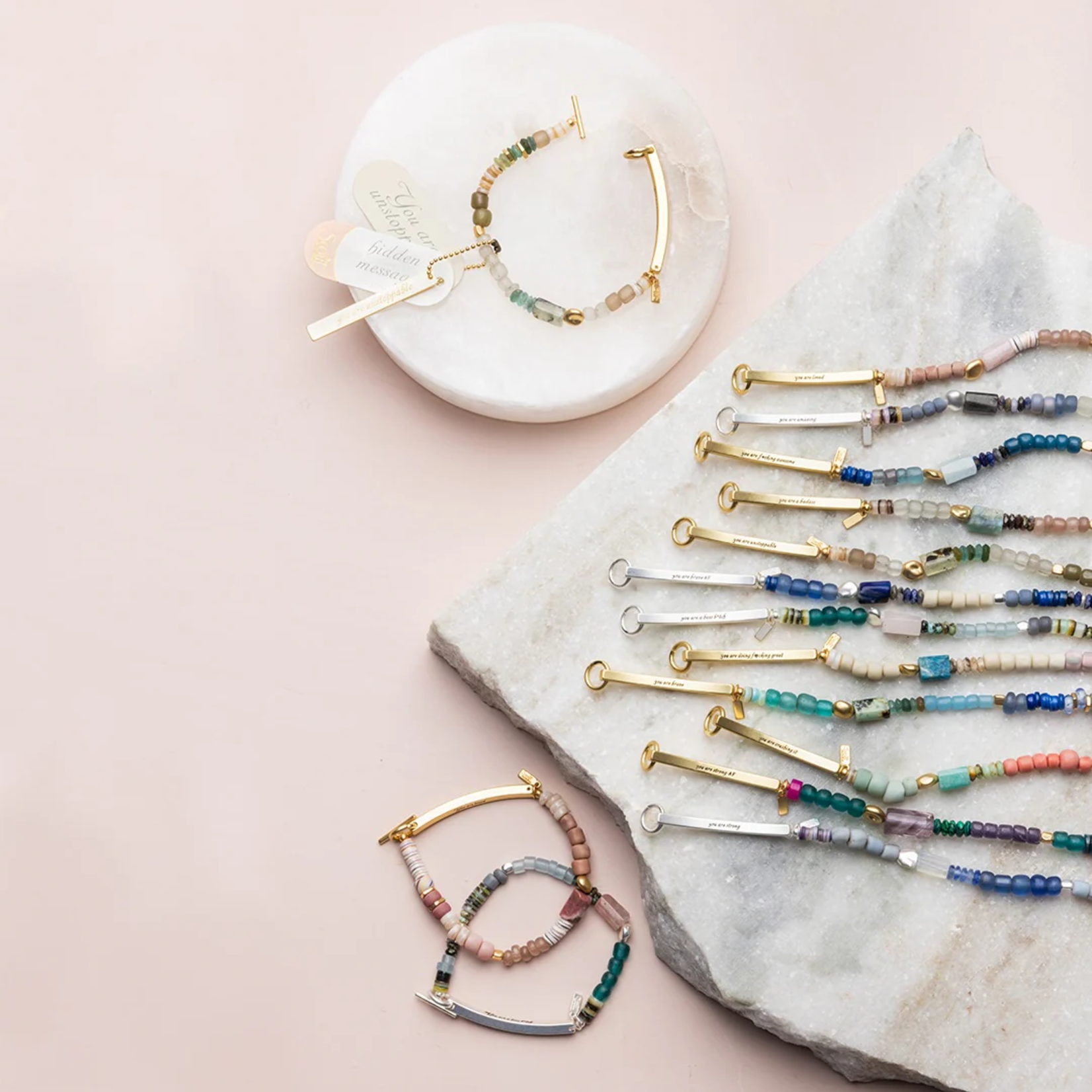 Scout Curated Wears You Are Brave Gold Bracelet