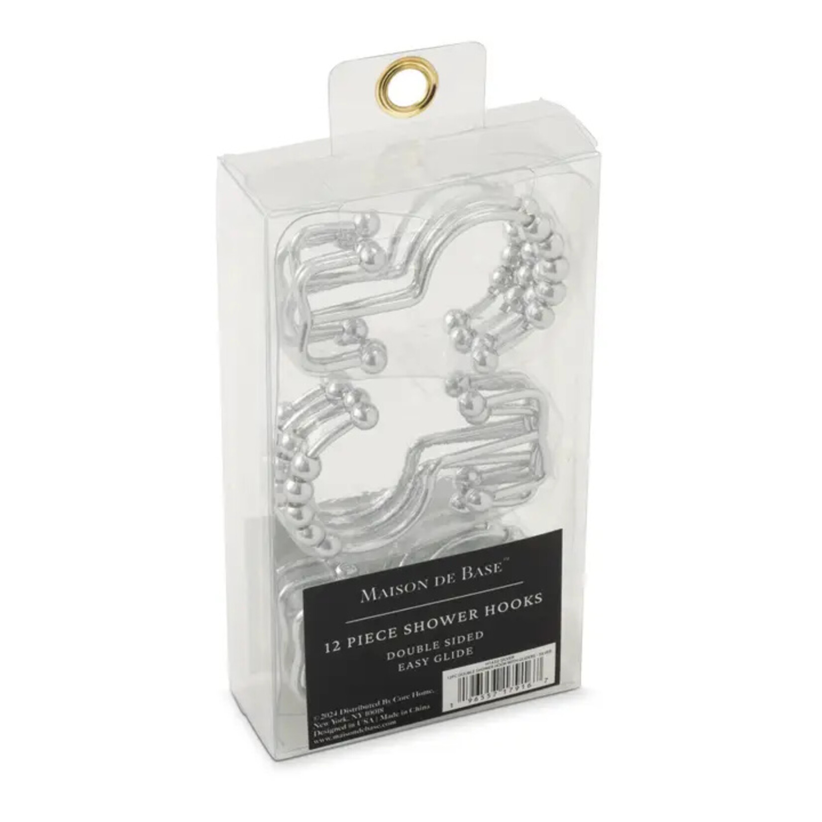 Core Home Silver Double Sided Shower Hooks