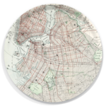 Daisy Mae Designs Brooklyn Vintage Map Birchwood Serving Tray
