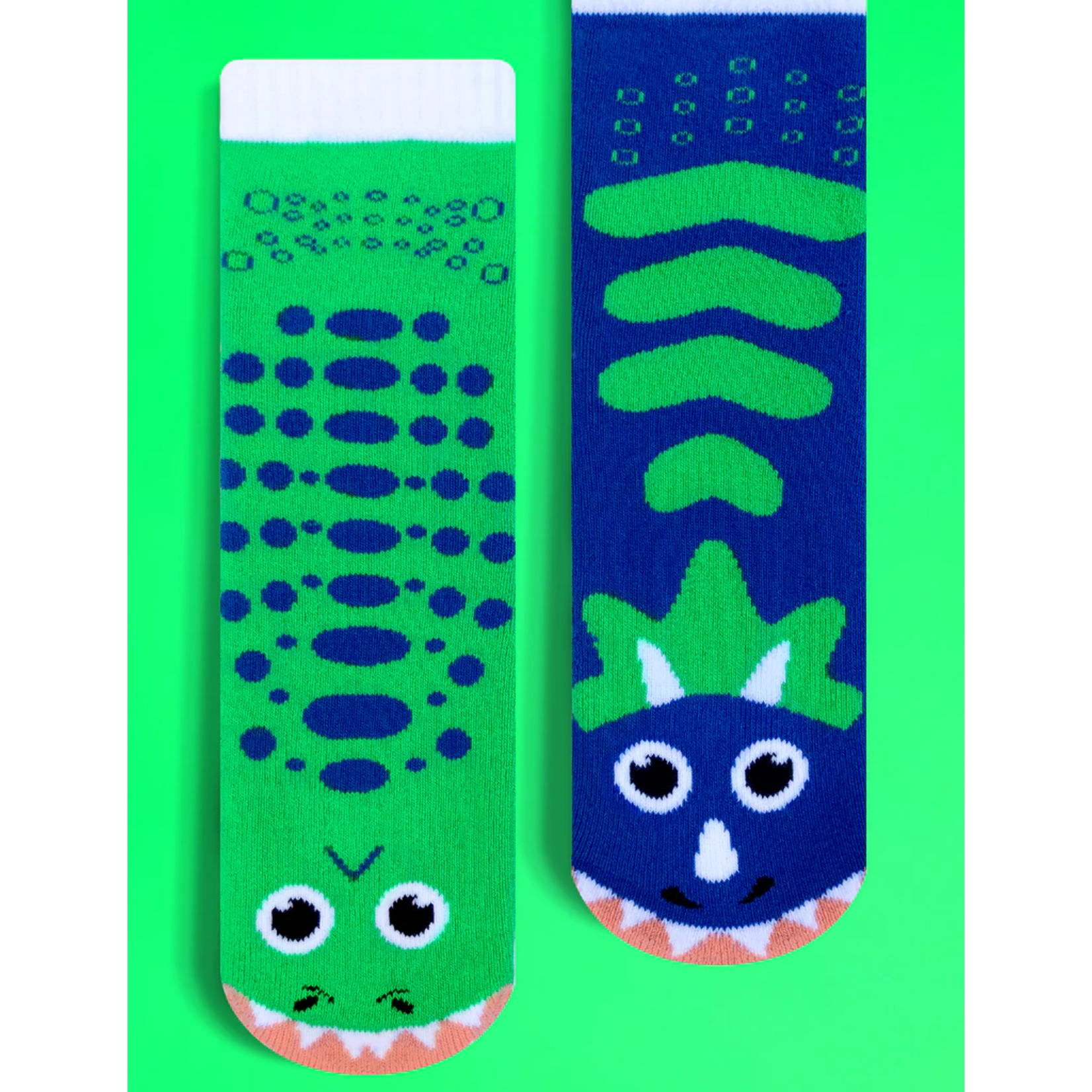Pal Socks T-Rex & Triceratops Dinosaurs Mismatched Socks (Adult Small)