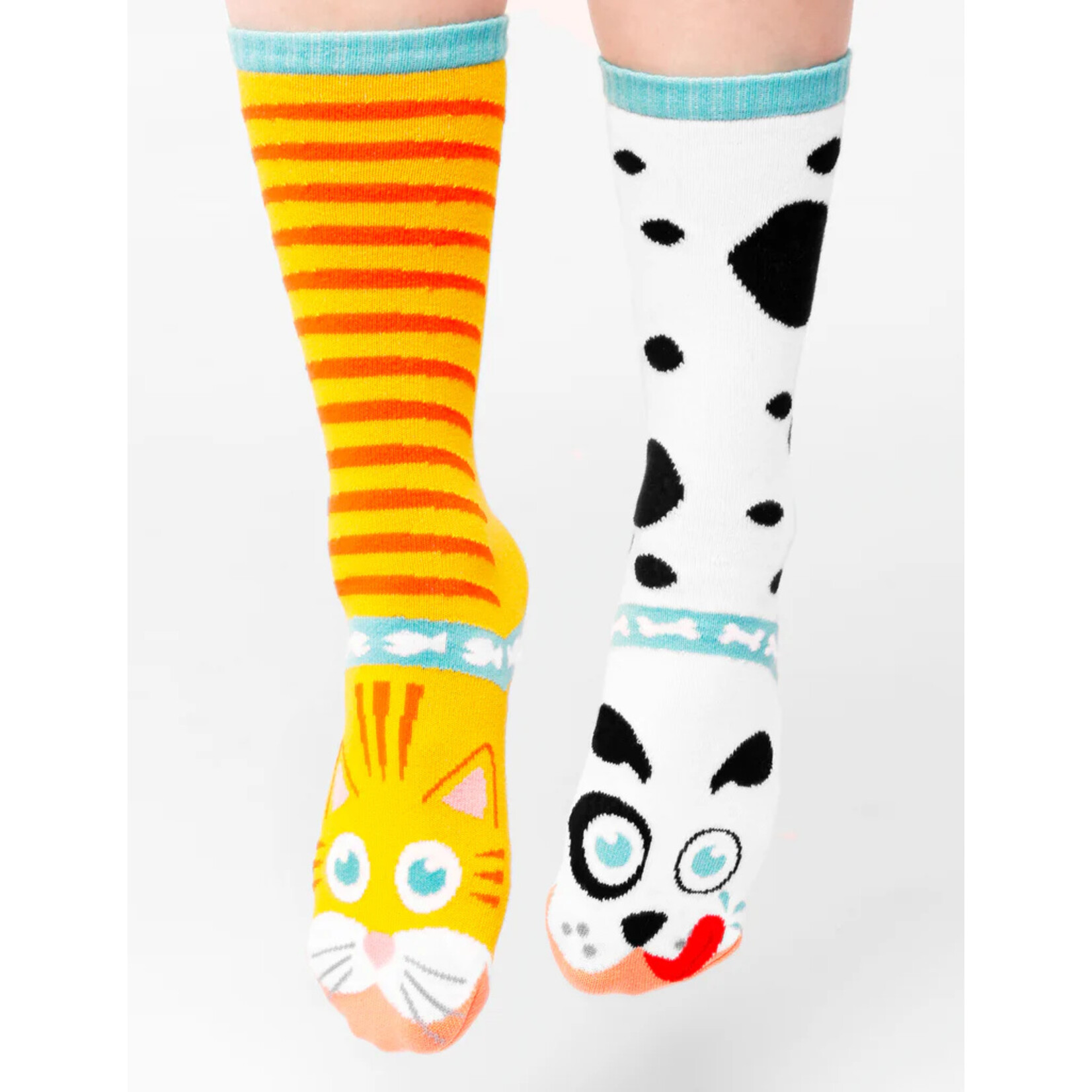 Pal Socks Cat & Dog Mismatched Socks (Adult Small)