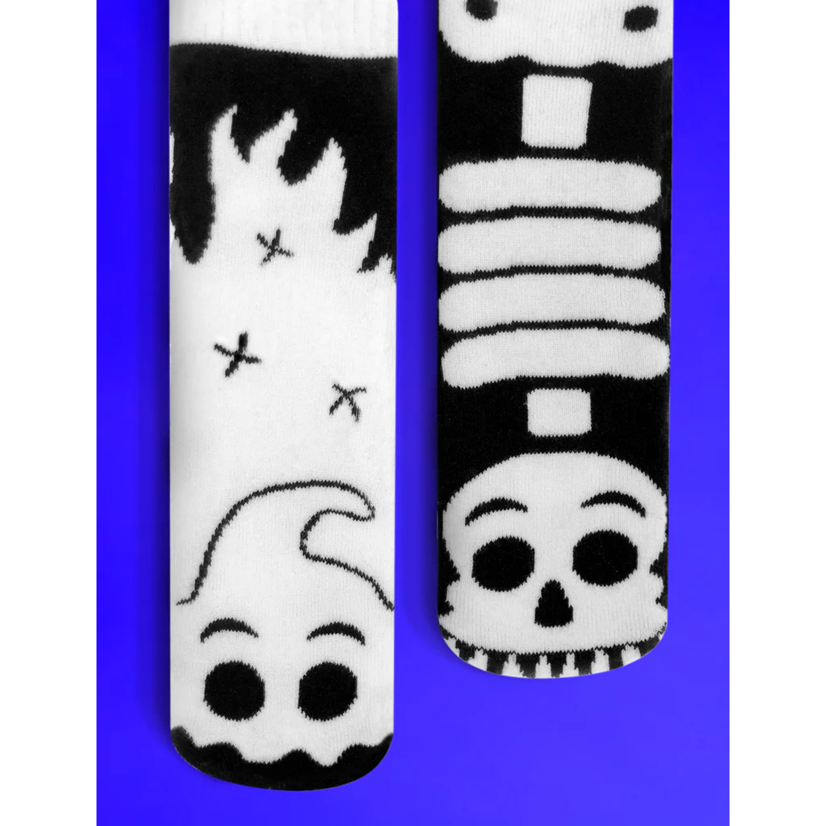 Pal Socks Ghost & Skeleton GLOW IN THE DARK Grip Socks (Kids Small)