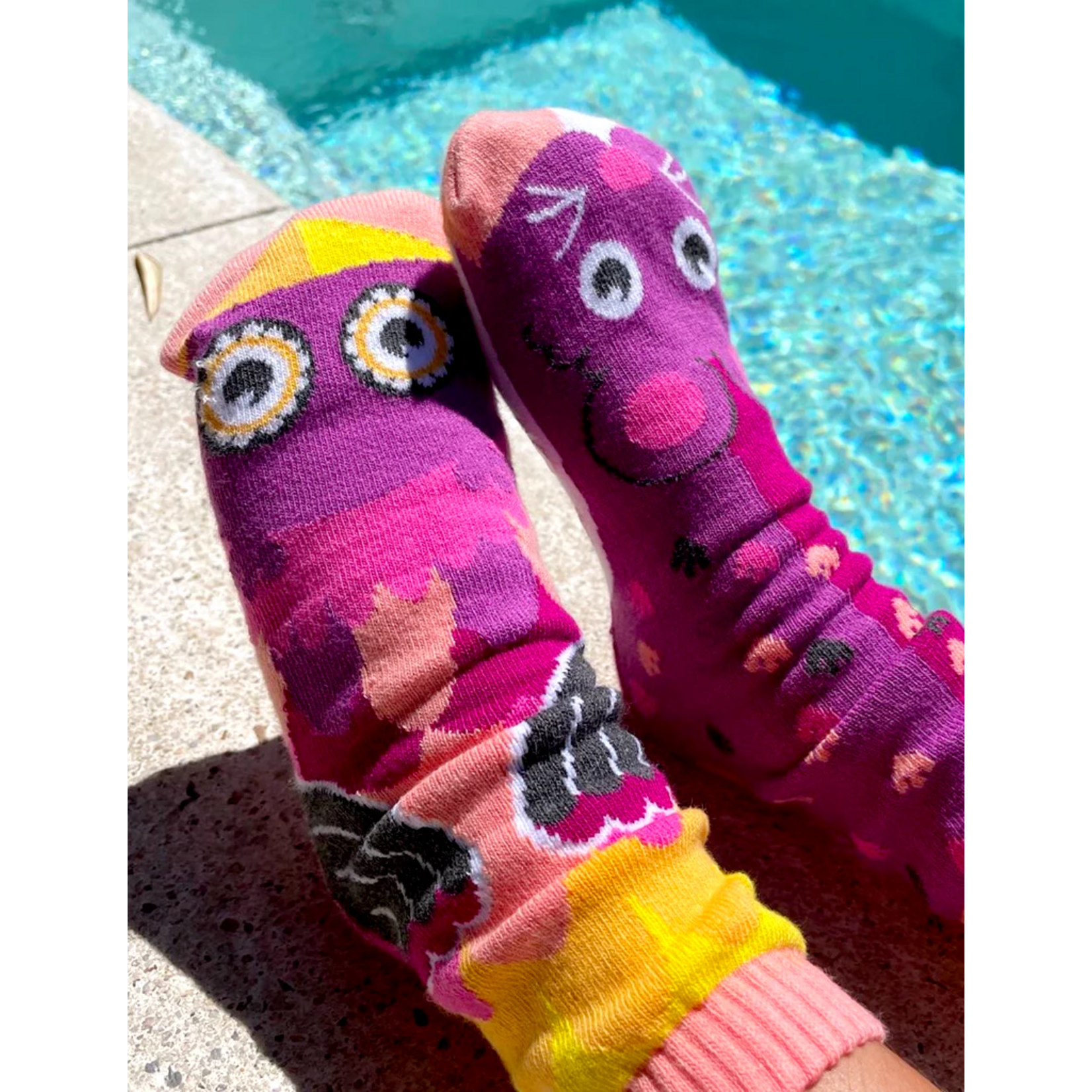 Pal Socks Owl & Mouse Mismatched Non-Slip Socks (Kids Large)