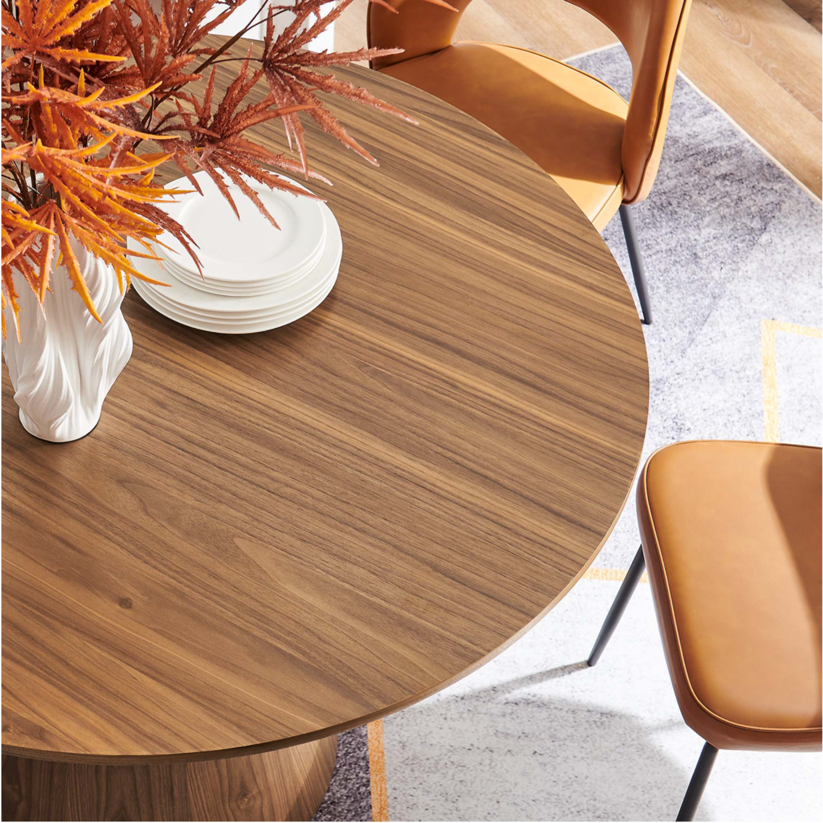 Provision Dining Table 47" Walnut Finish