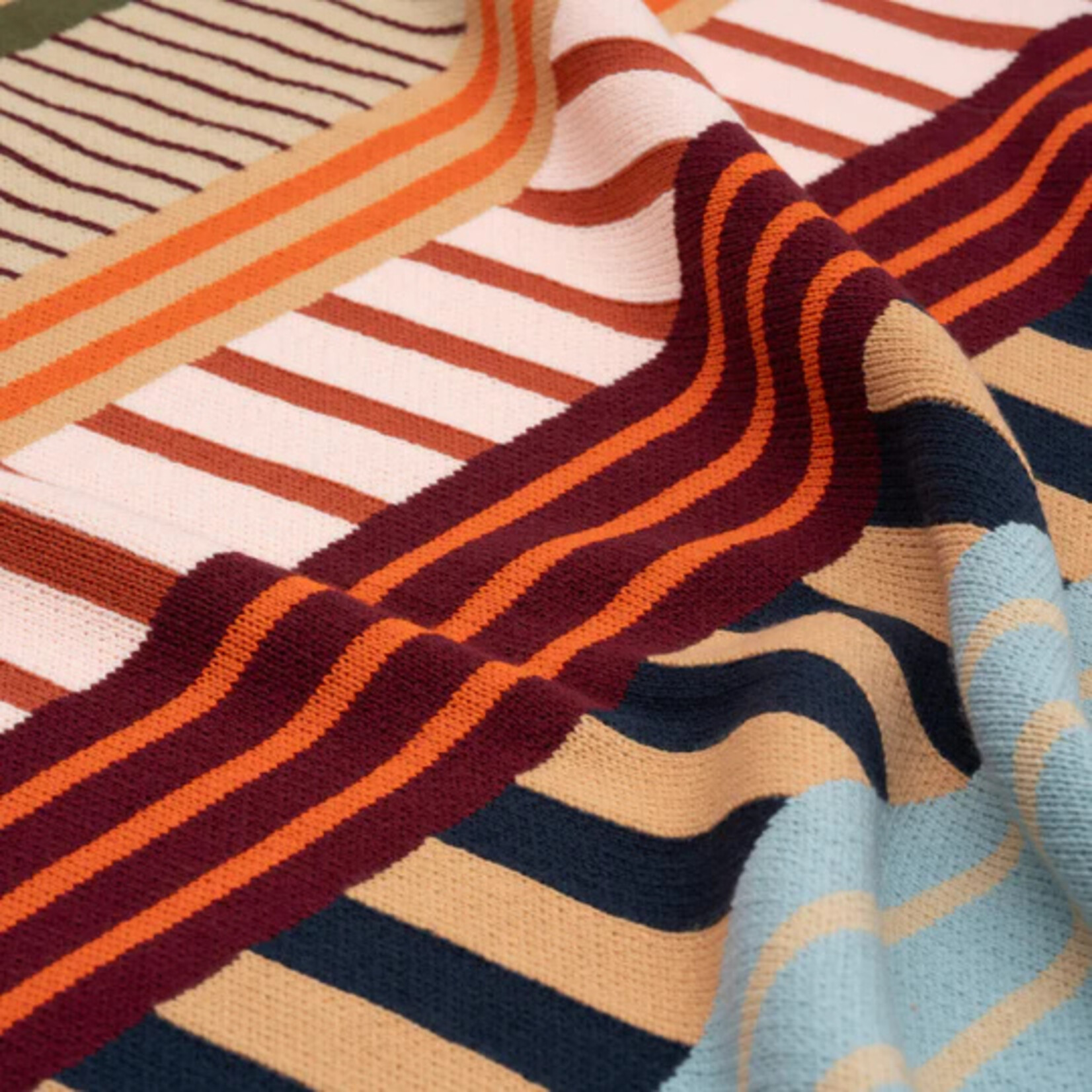 Verloop Patchwork Stripe Throw- Desert