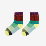 Verloop Mosaic House Socks- Lime Cobalt L/XL