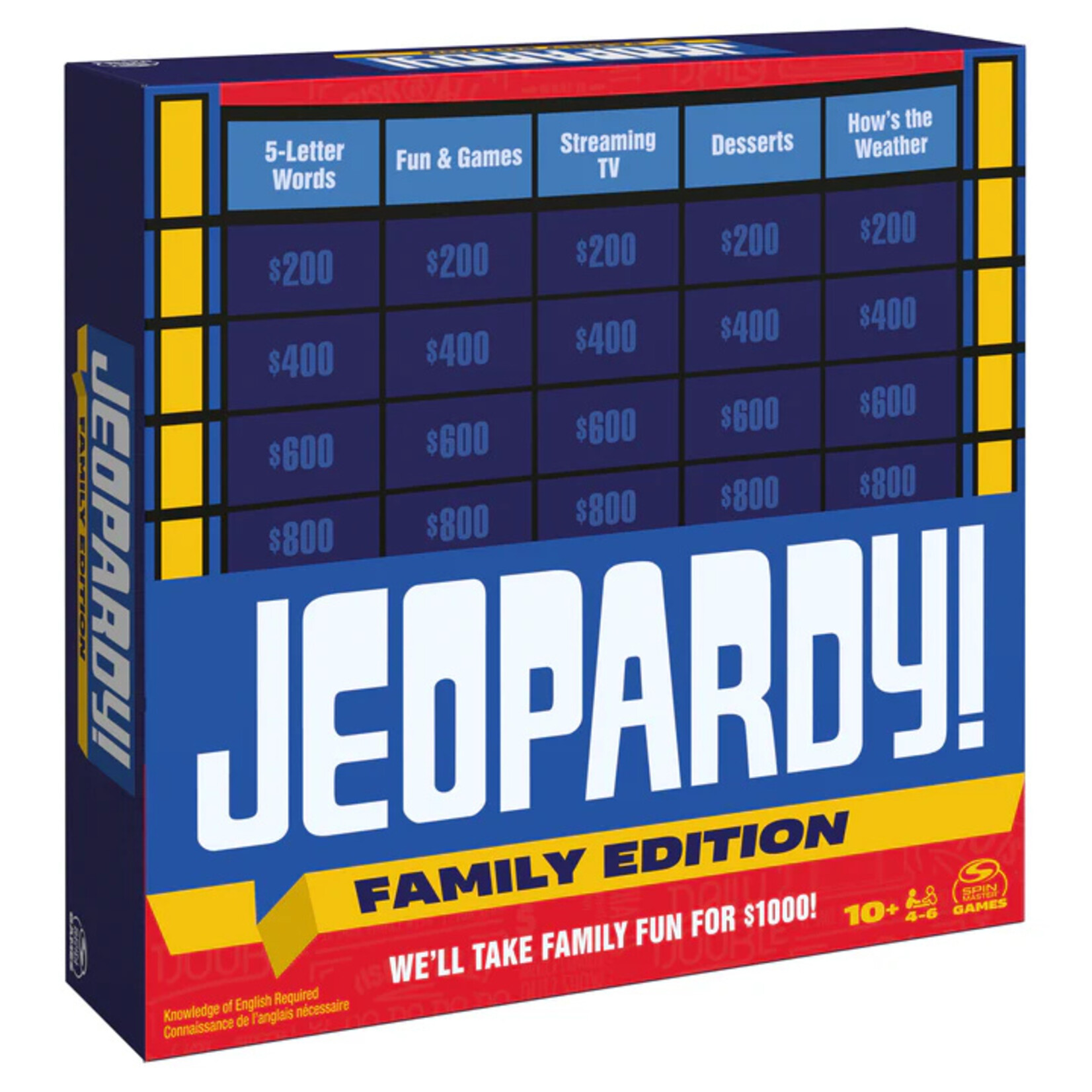 Variety Distributors Jeopardy! Family Edition Trivia Board Game