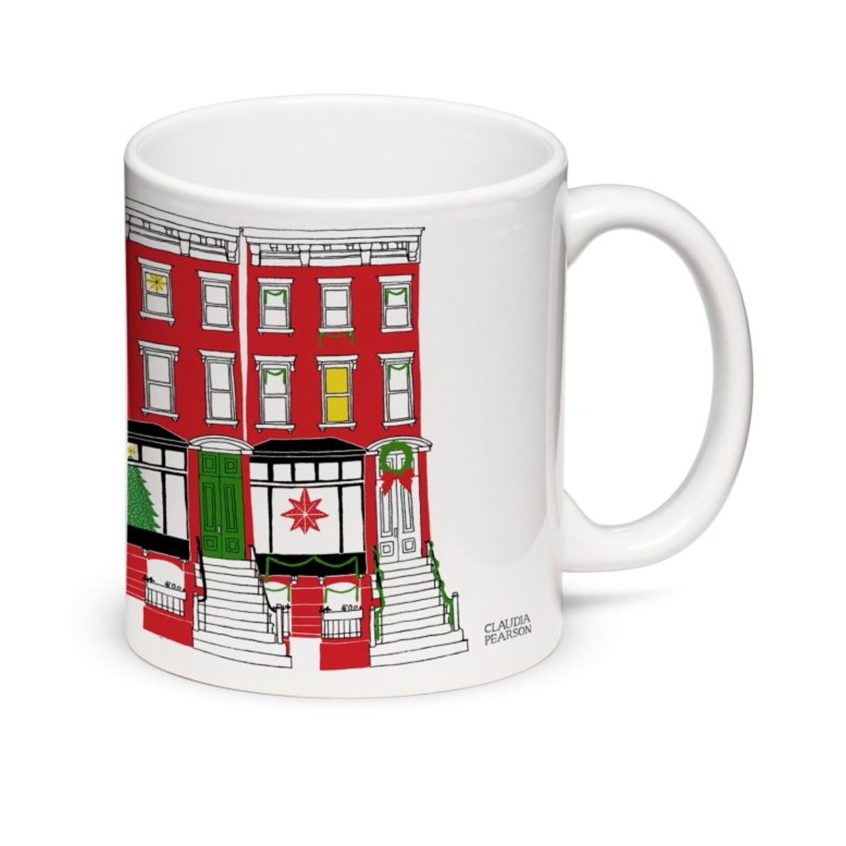Claudia Pearson Holiday Brownstone Mug