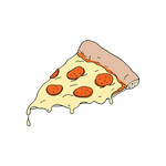 Pizza Slice Tattoo Pair