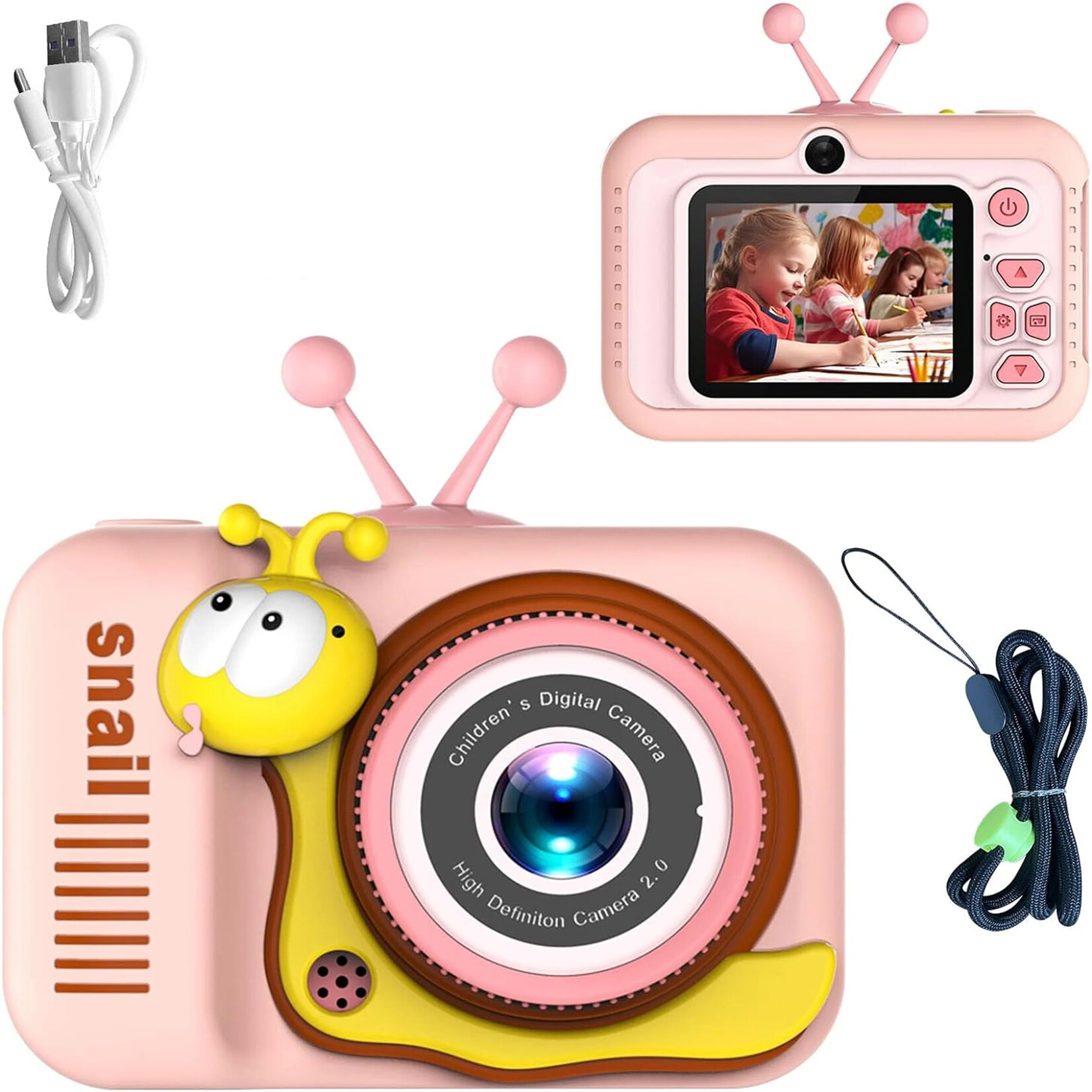 JSBlueRidge Toys Snail Selfie Toddler Digital Camera