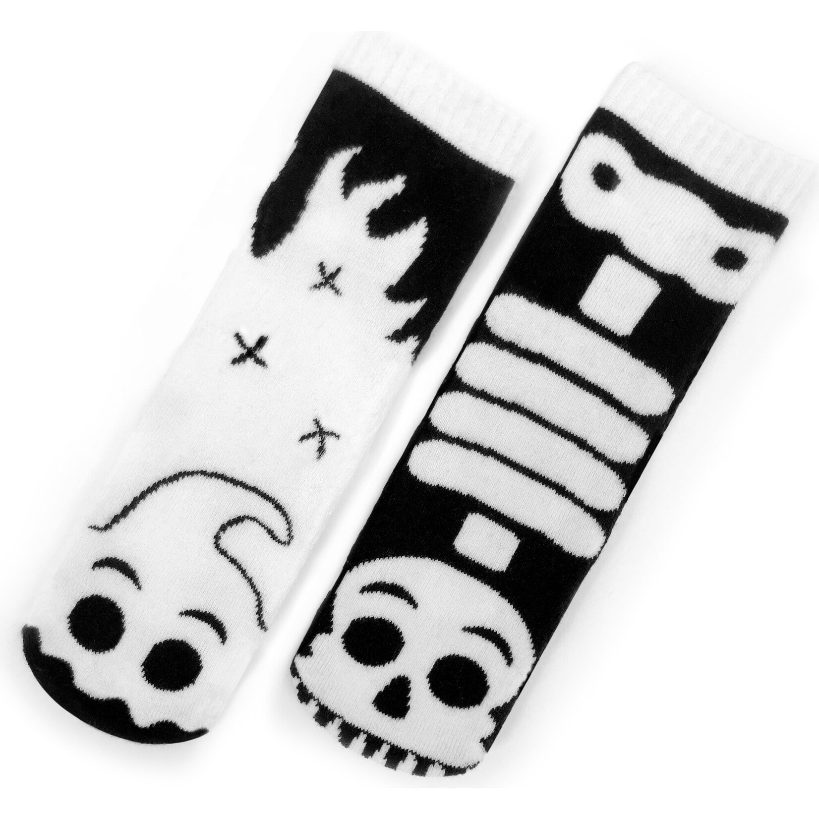 Pal Socks Ghost & Skeleton GLOW IN THE DARK Grip Socks (Kids Small)