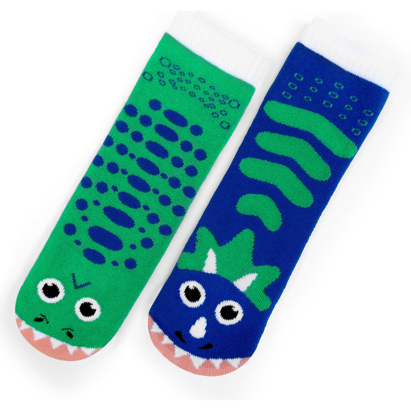 Pal Socks T-Rex & Triceratops Dinosaurs Mismatched Socks (Adult Large)