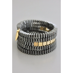David Aubrey Jewelry Hematite and Brass Wrap Bracelet