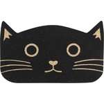 Now Designs Black Cat Shaped Coir Fibre Doormat