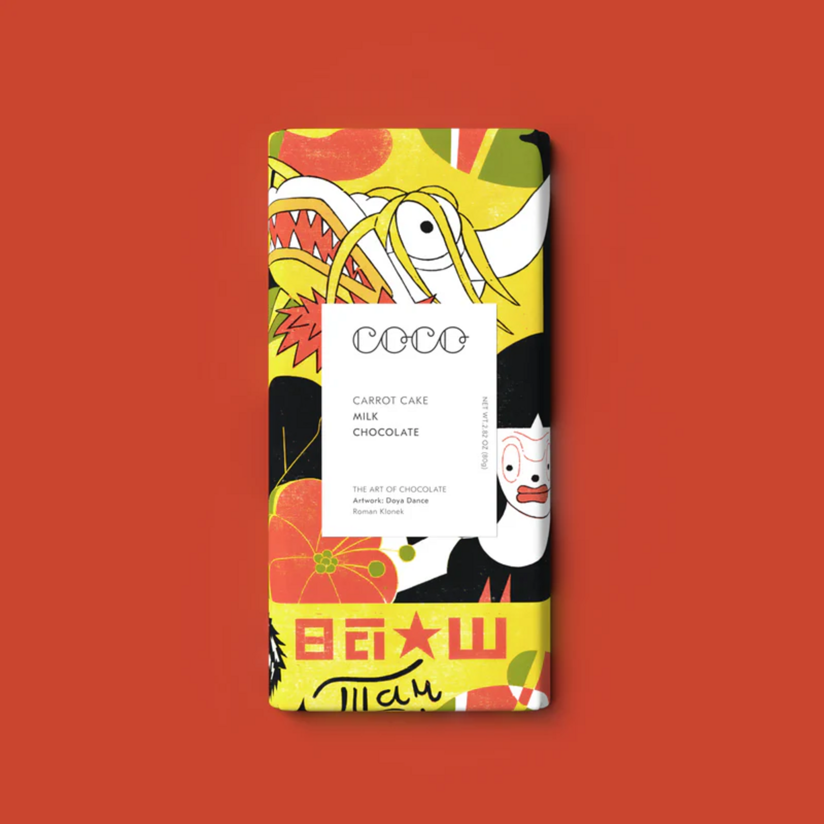 COCO Chocolatier Carrot Cake Milk Chocolate Bar