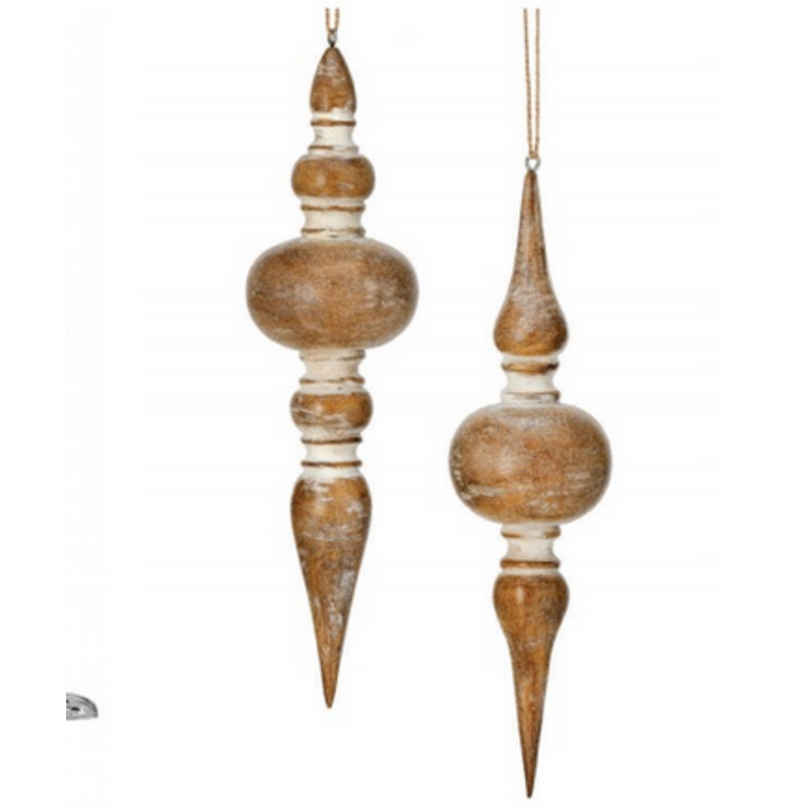 10.5" Resin Finial Wood Retreat Ornament