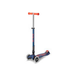 Micro Kickboard Micro Maxi Foldable LED Scooter- Navy Blue Red