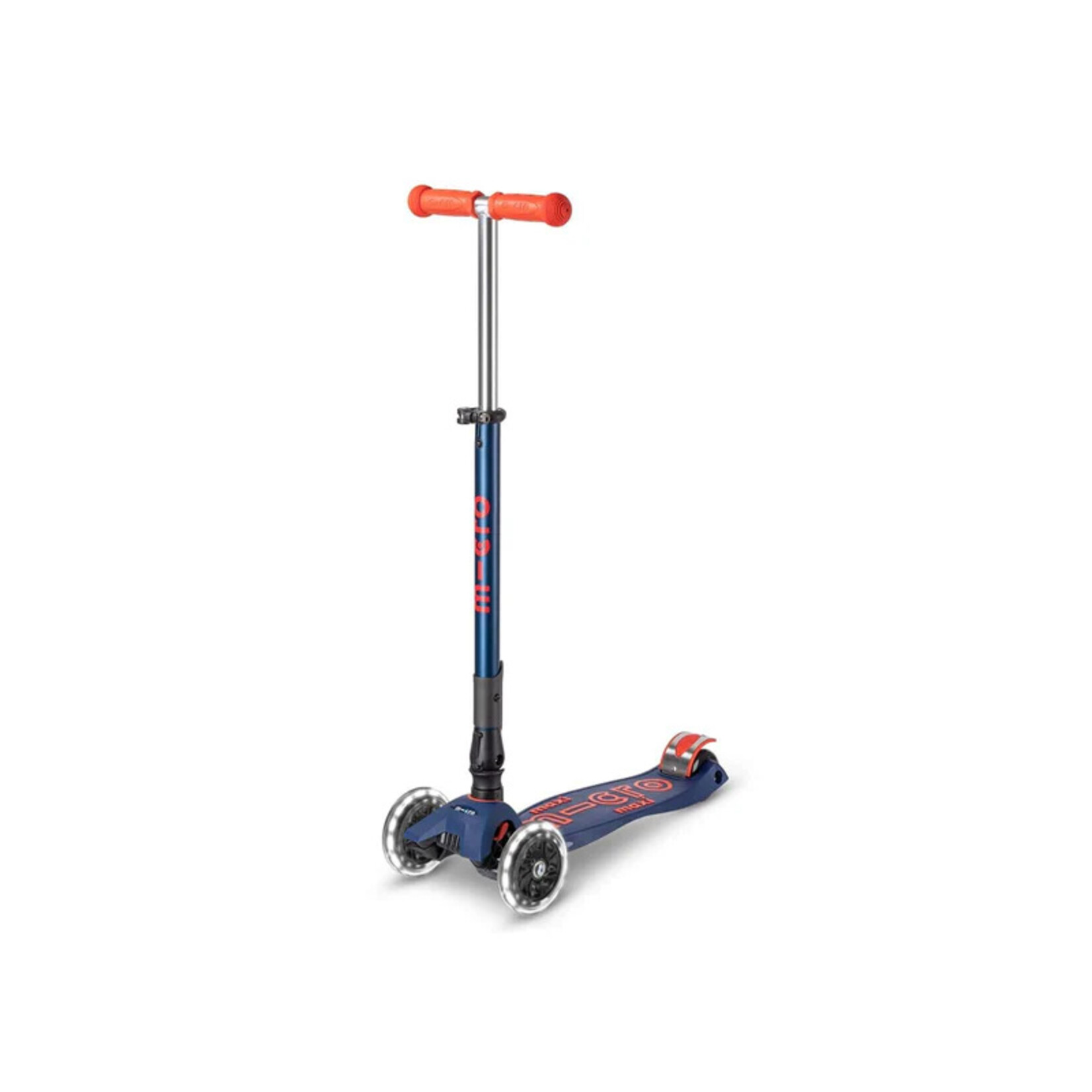 Micro Kickboard Micro Maxi Foldable LED Scooter- Navy Blue Red