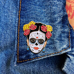 Frida Day of the Dead Pin