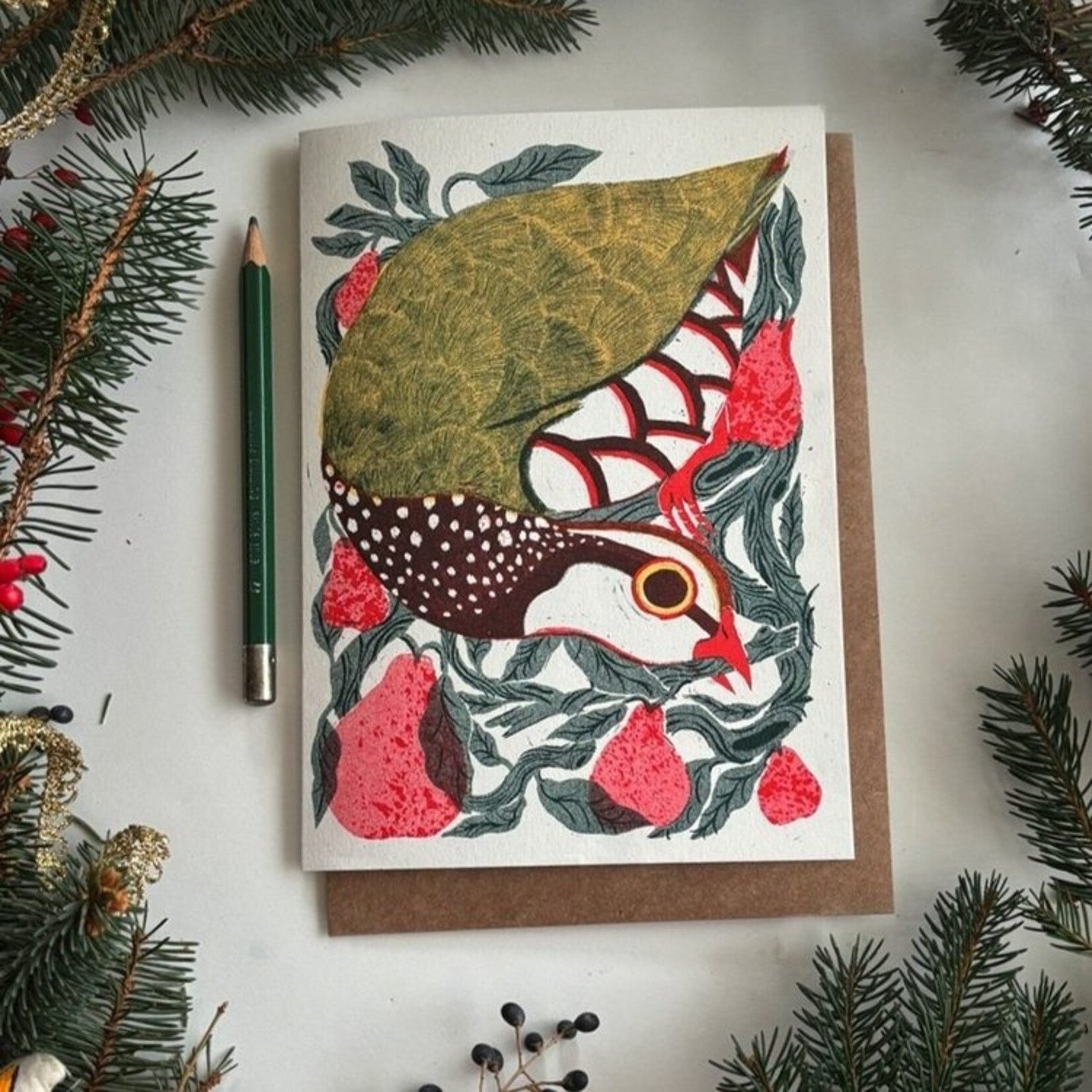 Lillian Melcher Partridge in a Pear Tree Boxed Holiday Cards