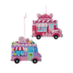 Kurt S. Adler Cotton Candy and Lollipop Truck Ornaments