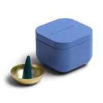 Paddywax Periwinkle Tin Incense Cones and Holder -  Fresh Air & Sea Salt