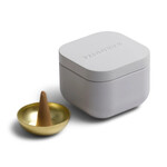 Paddywax Tin Incense Cones and Holder Cream - Cotton & Teak