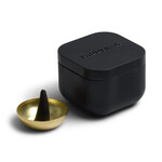 Paddywax Tin Incense Cones and Holder Black - Teak & Tobacco