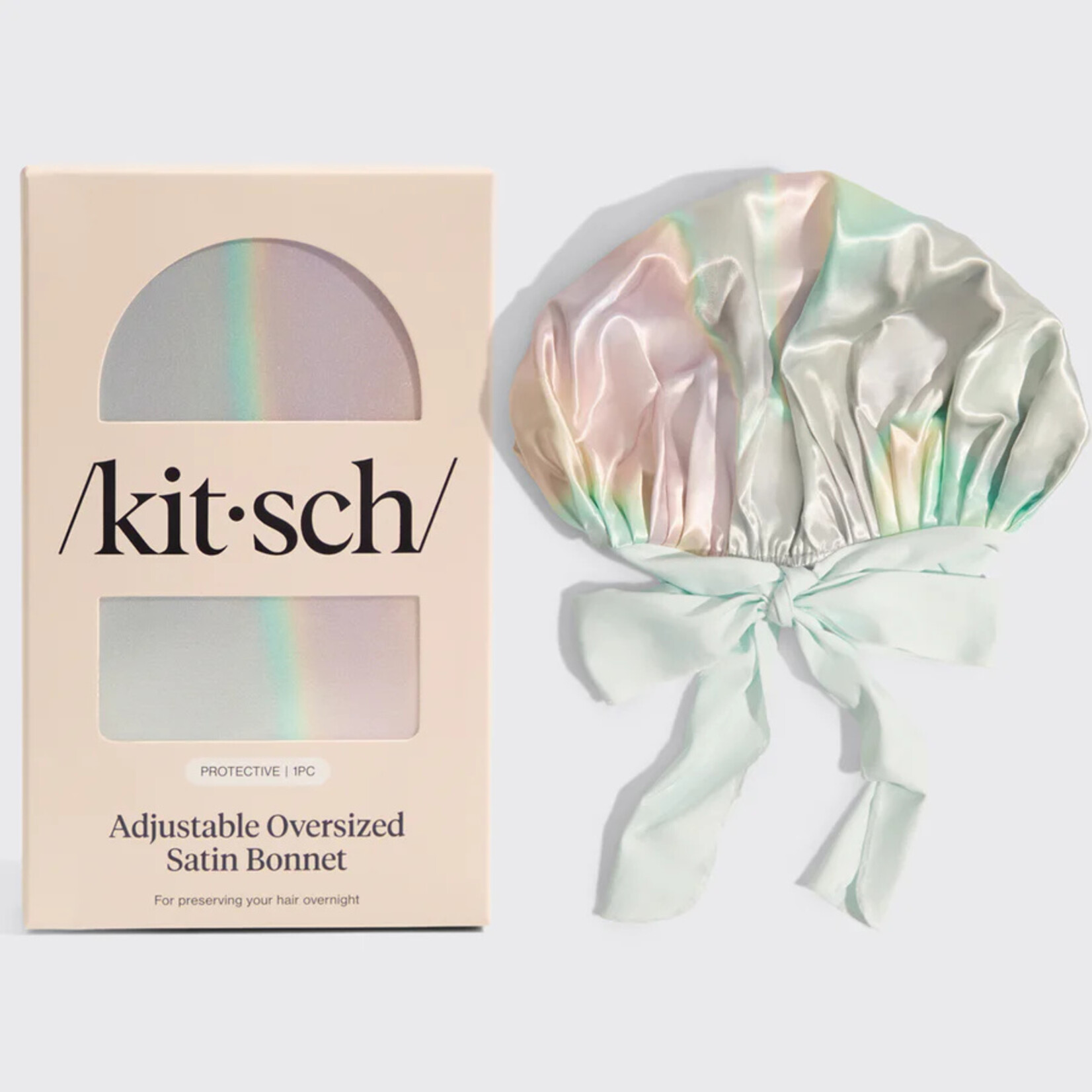 KITSCH Adjustable Oversized Satin Bonnet - Aura