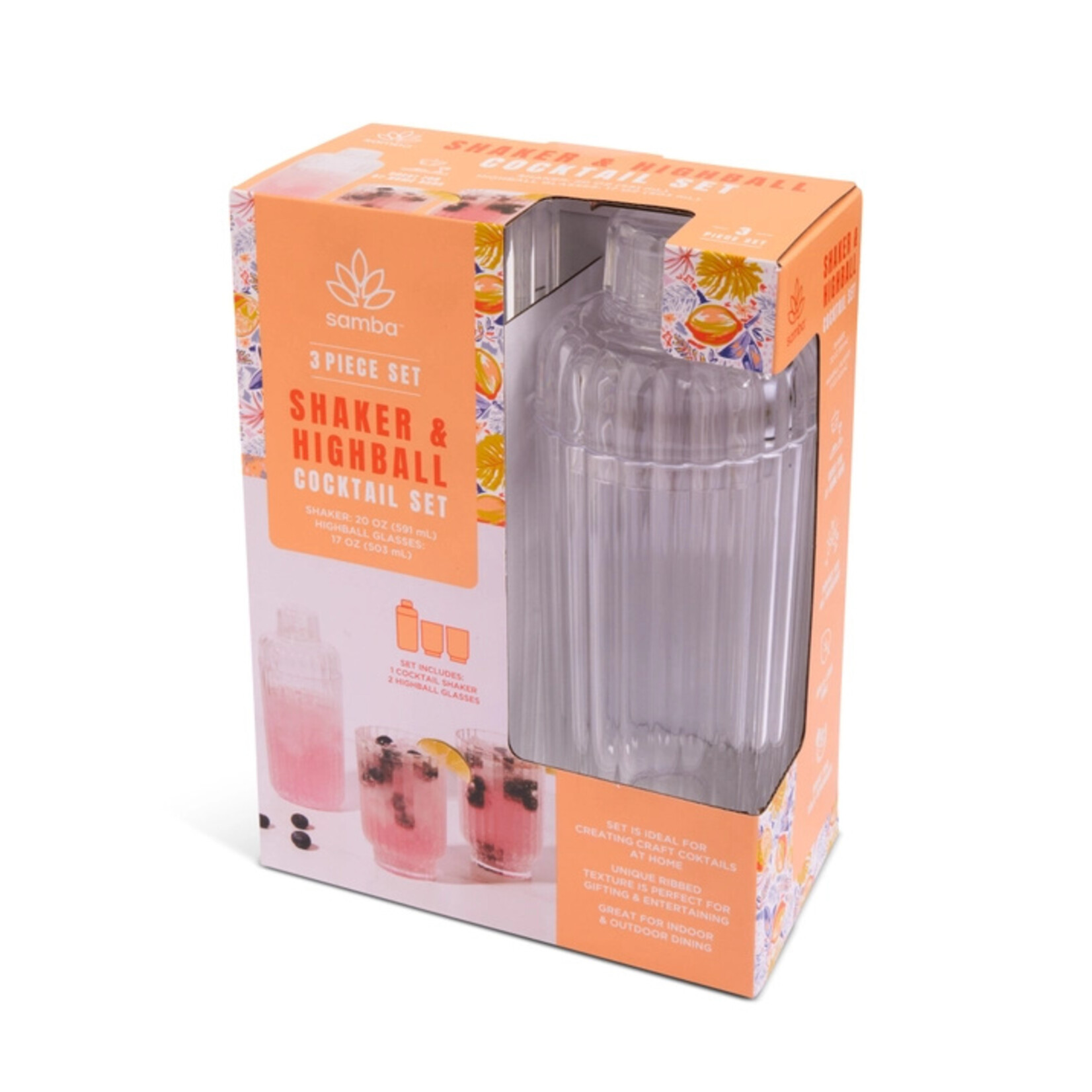 Core Home 3 Piece Shaker + Highball Set