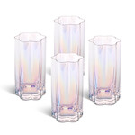 Core Home Set of 4 Flower Highball - Iridescent