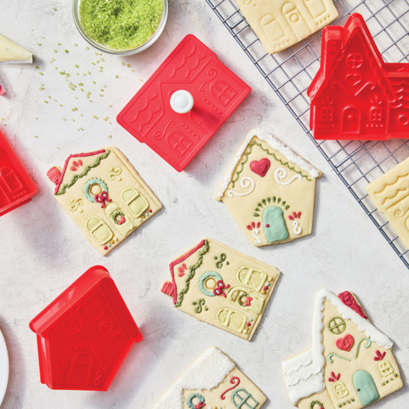 Holiday Village Cookie Cutter Set of 4