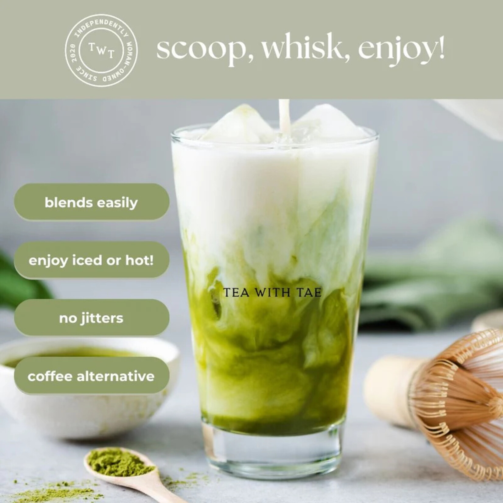 Tea with Tae Premium Japanese Matcha Powder - 4oz