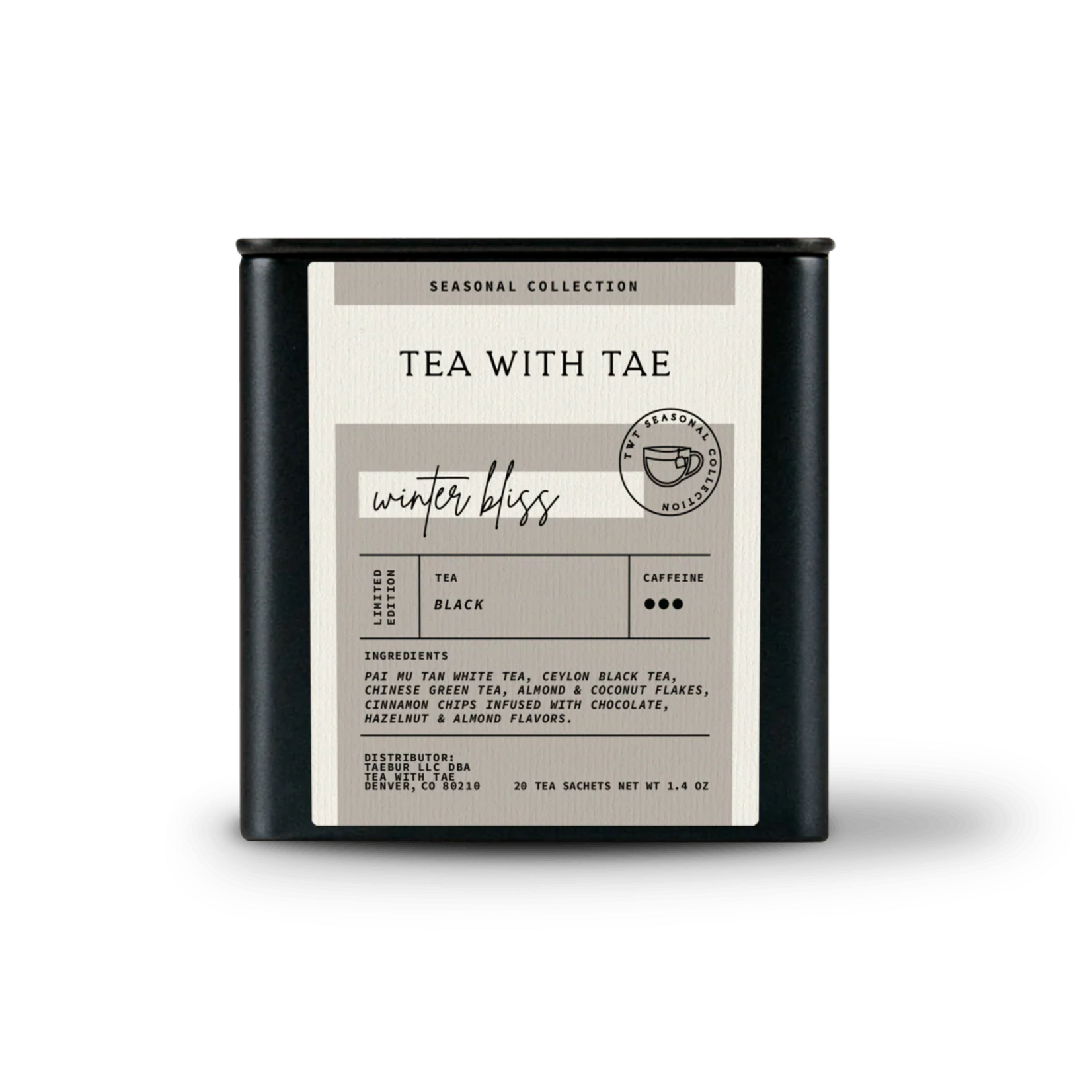 Tea with Tae Winter Bliss Holiday Black Tea Gift Tin