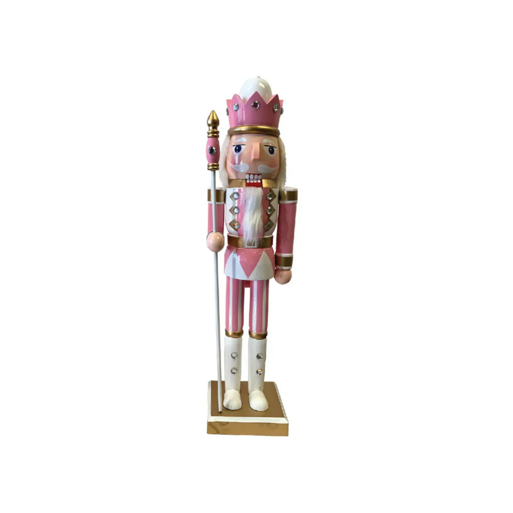 Santa's Workshop 14" Pink & Gold Nutcracker