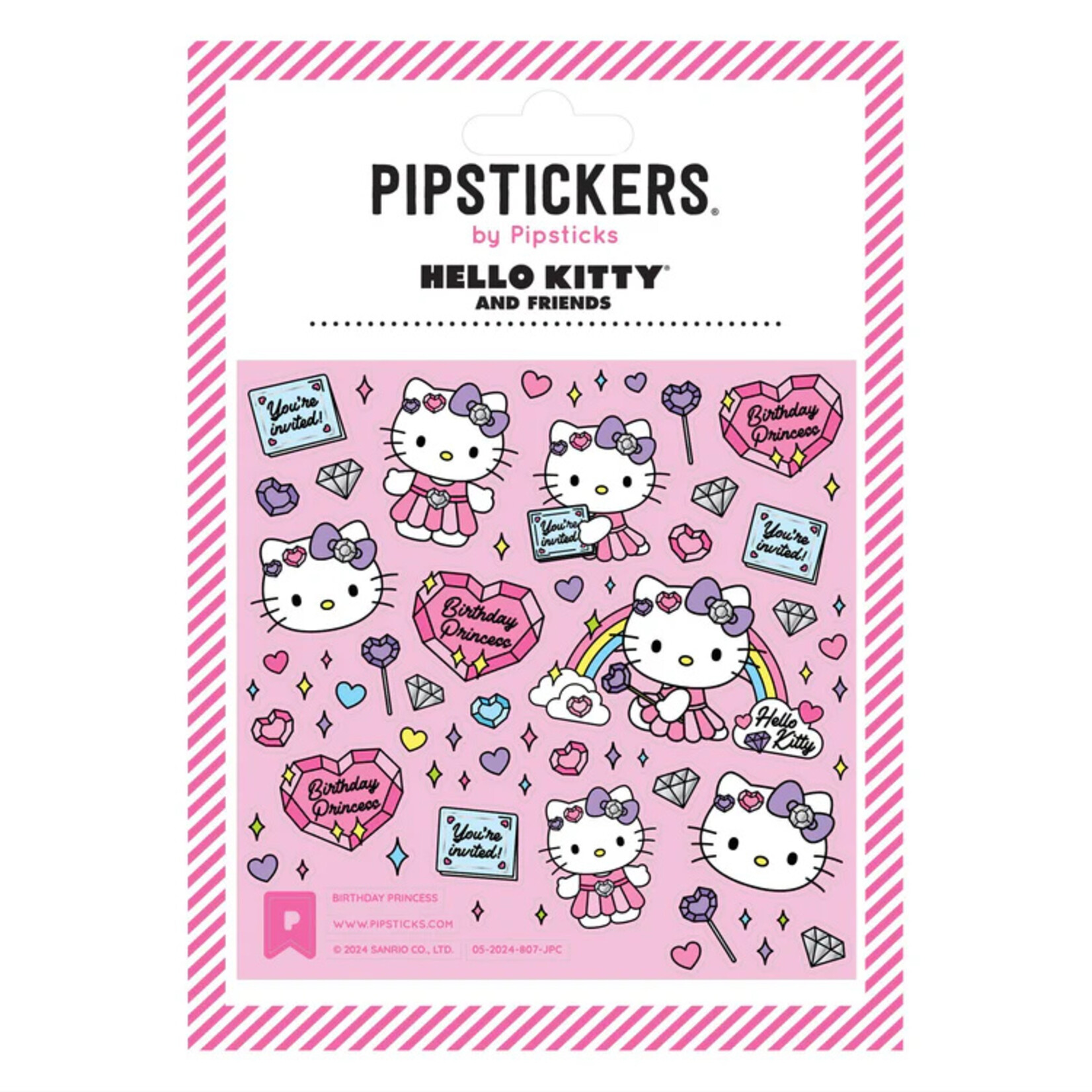 Pipsticks Hello Kitty Birthday Princess Stickers