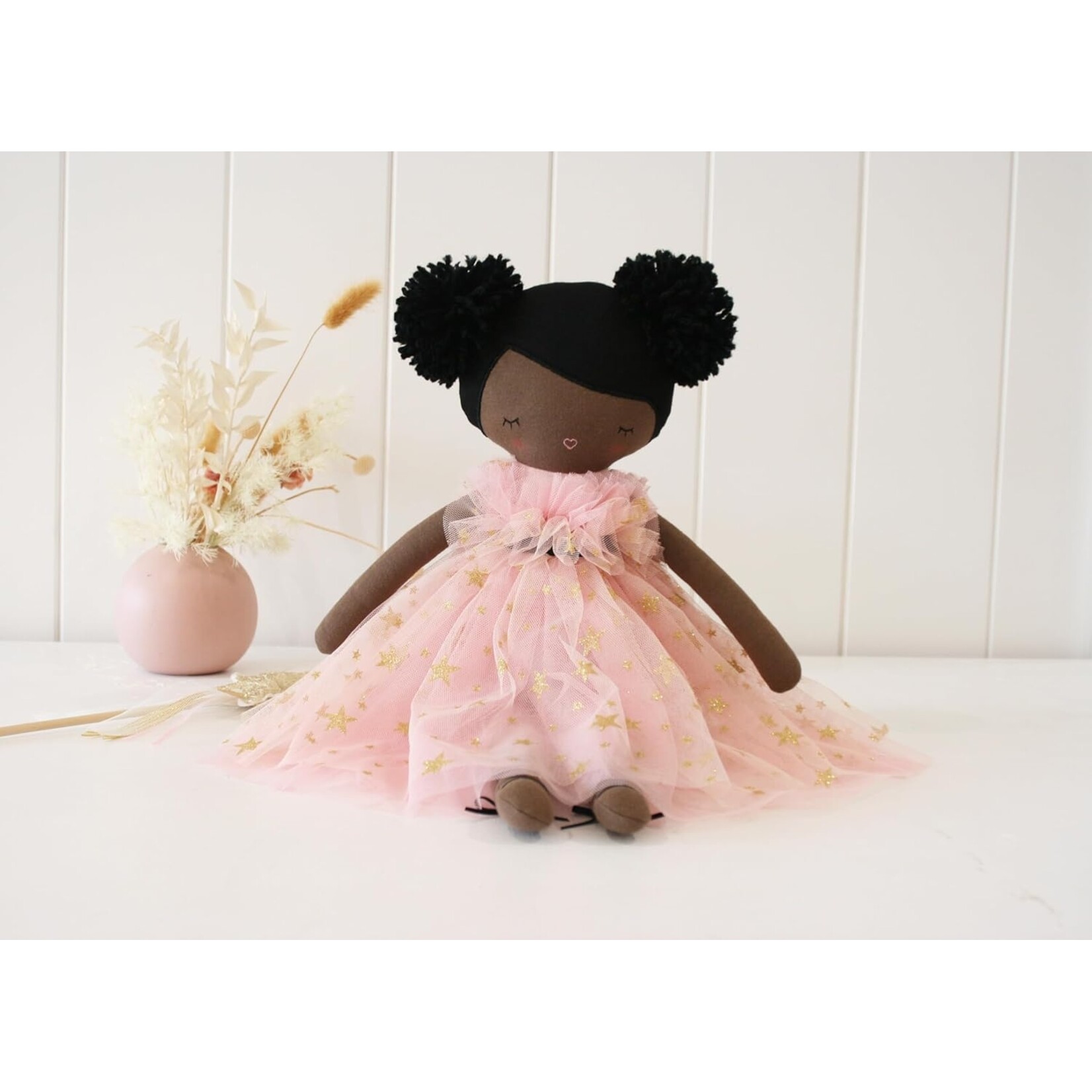 ALIMROSE Halle Ballerina Doll (Darker Brown & Ebony)