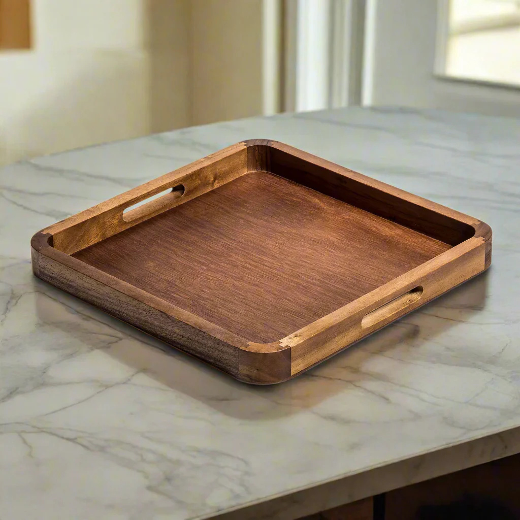 Acacia Wood 14" Serving Tray