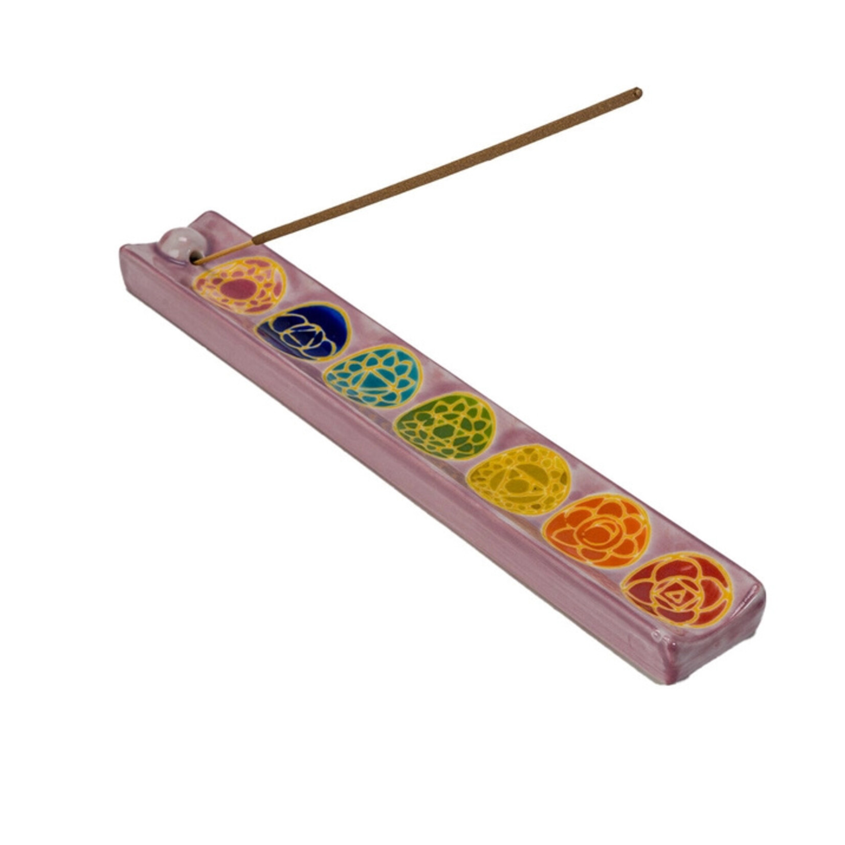 Urban Tokyo Handpainted Ceramic Seven Chakra Incense Holder