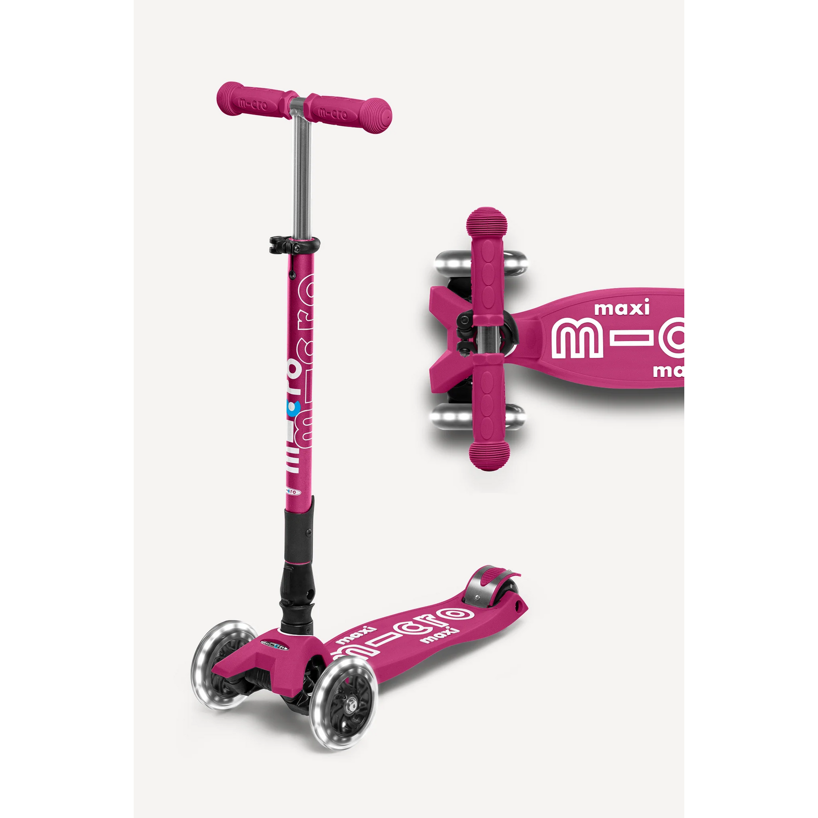 Micro Kickboard Micro Maxi Foldable LED Berry