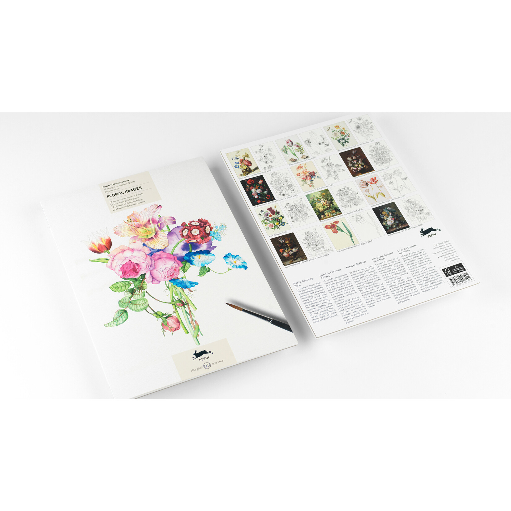 Pepin Press Floral Images Artists' Colouring Book