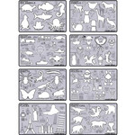 Render Demo 8-Piece Stencil Set- Animals and Things