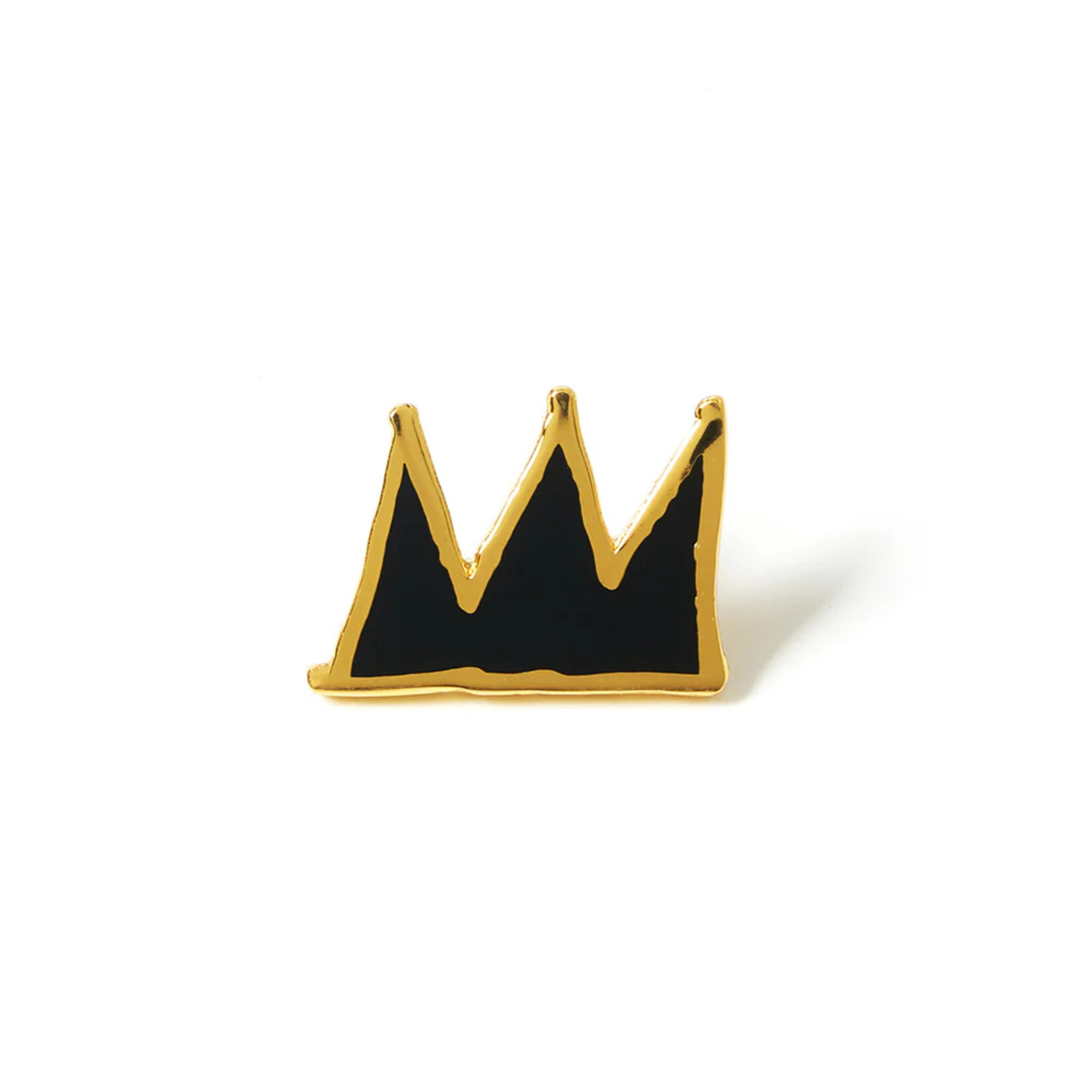 Pintrill Black and Gold Crown Pin
