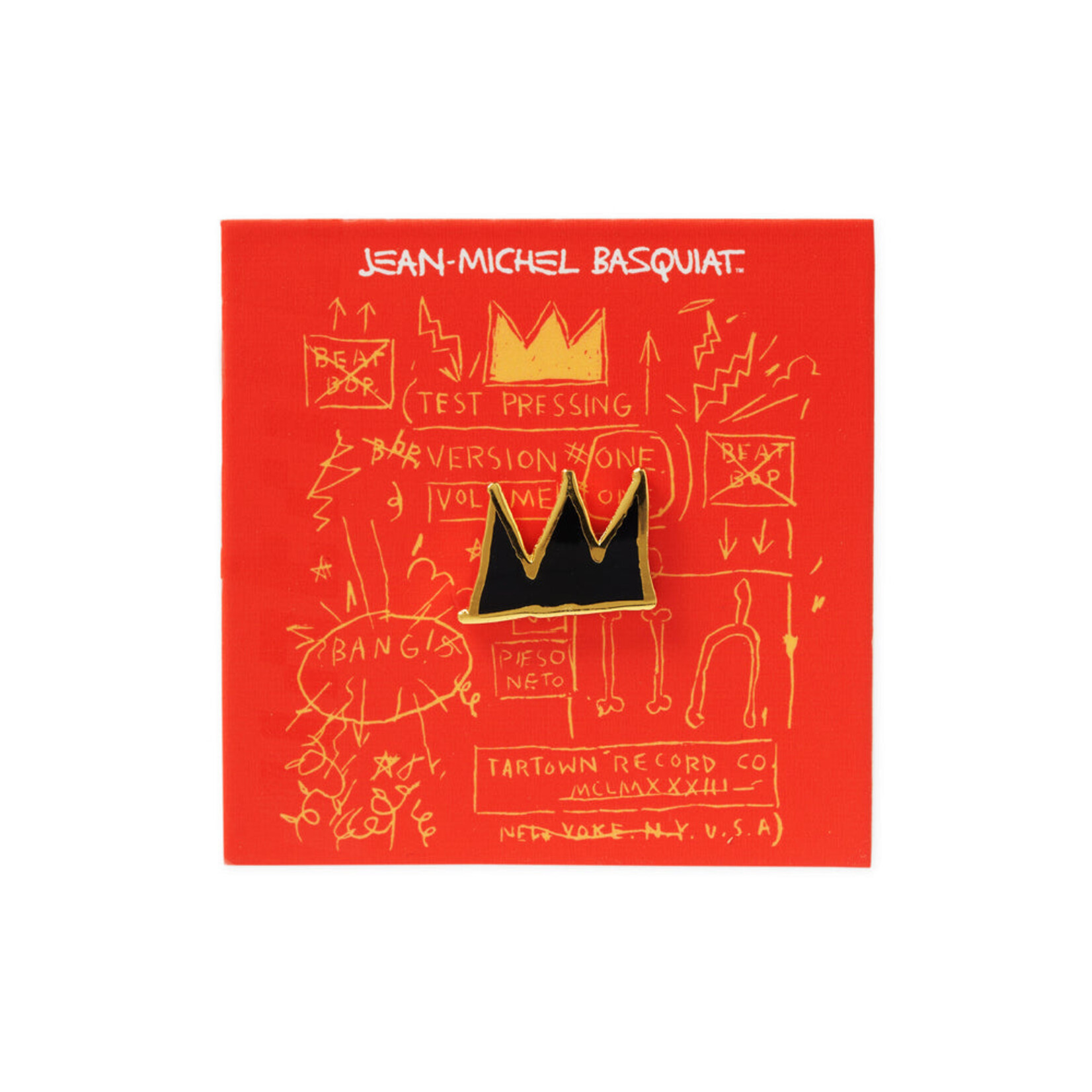 Pintrill Black and Gold Crown Pin