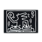 Pintrill Black and White DJ Dog Magnet