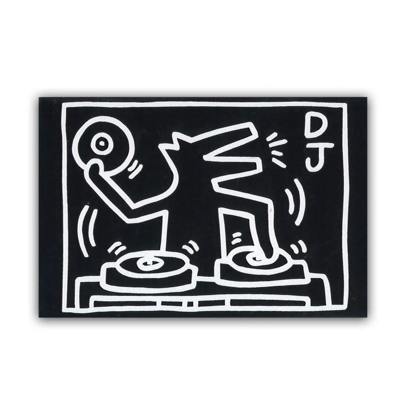 Pintrill Black and White DJ Dog Magnet