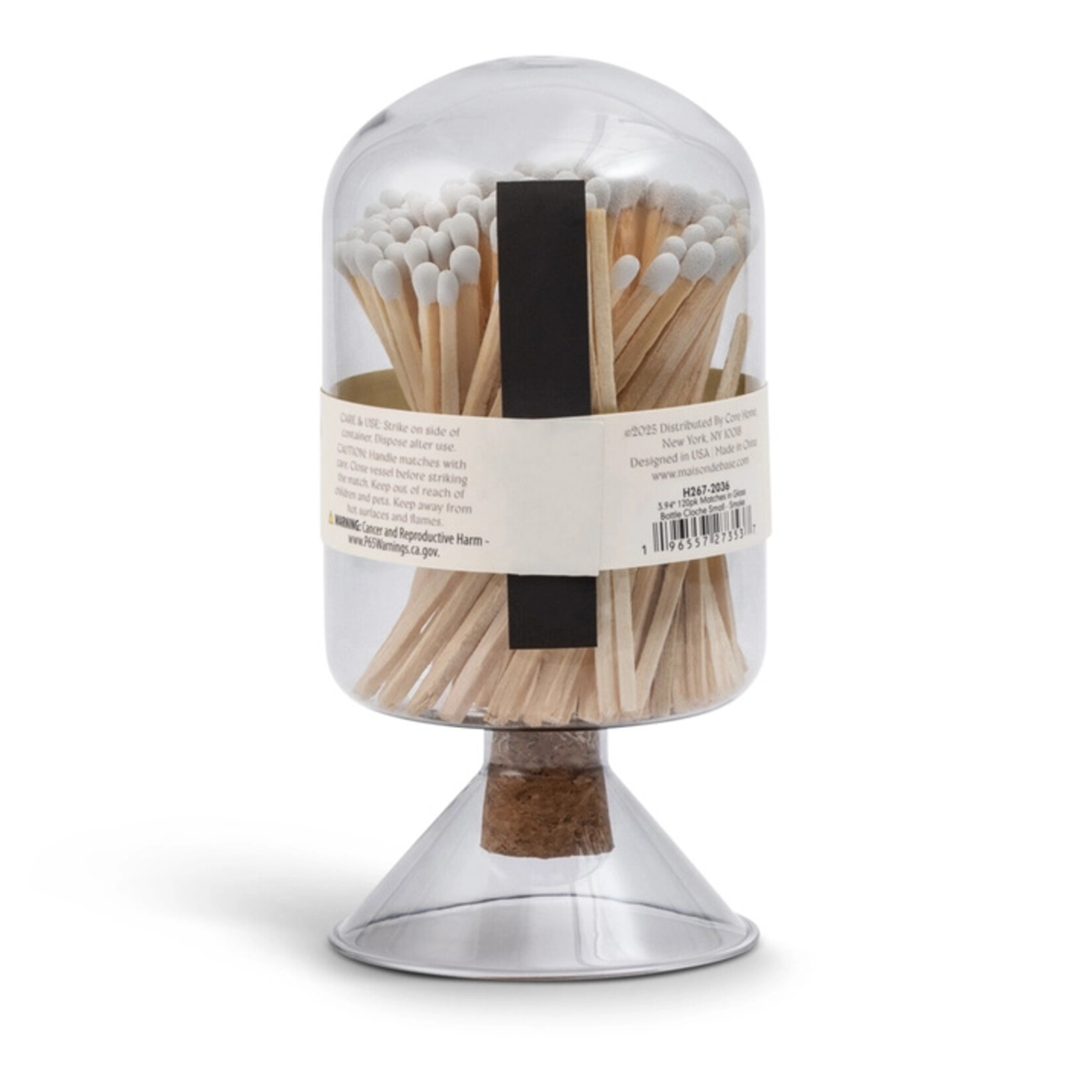 Core Home 120pk Matches in Glass Cloche