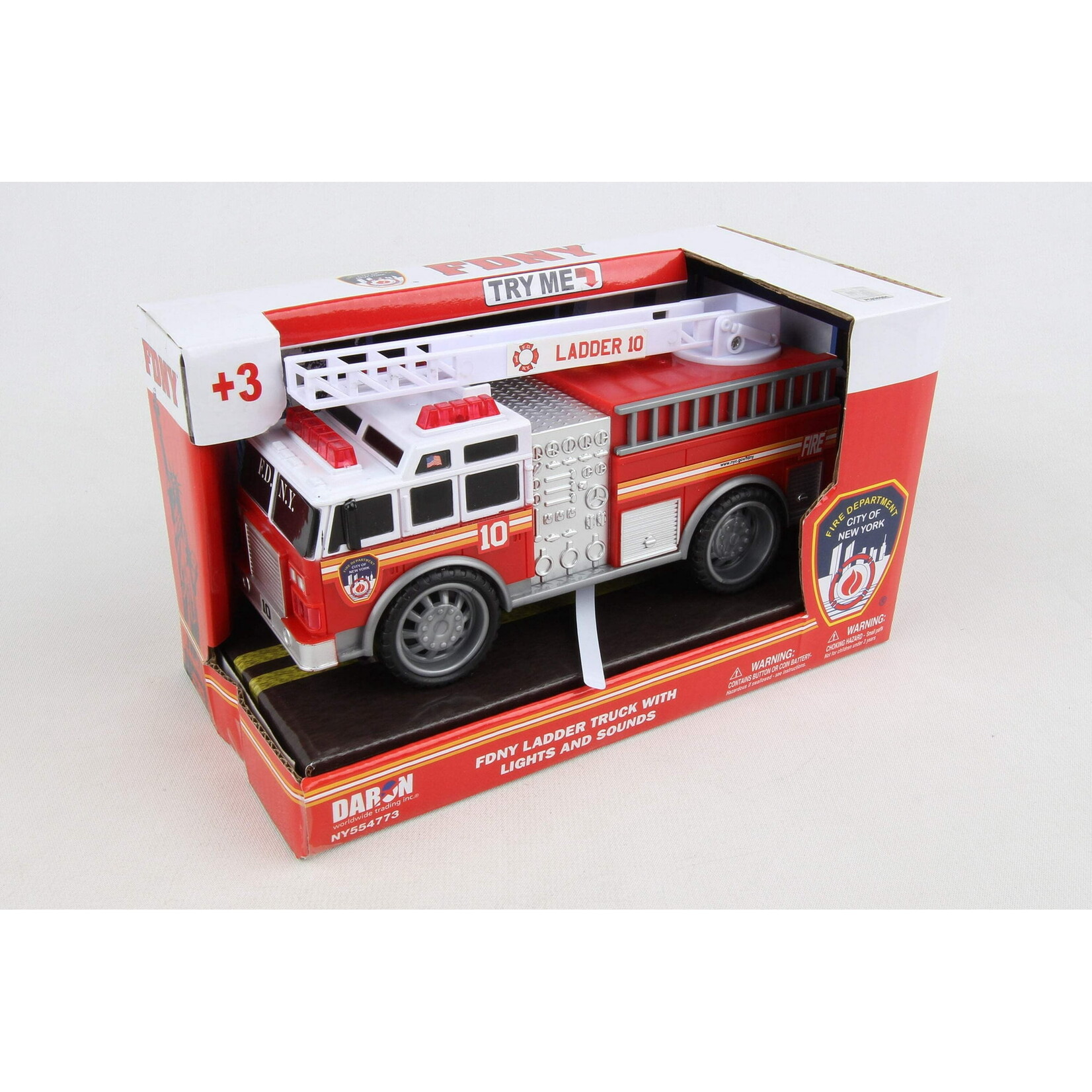 Daron Worldwide Trading FDNY Fire Truck w/ Lights and Sound
