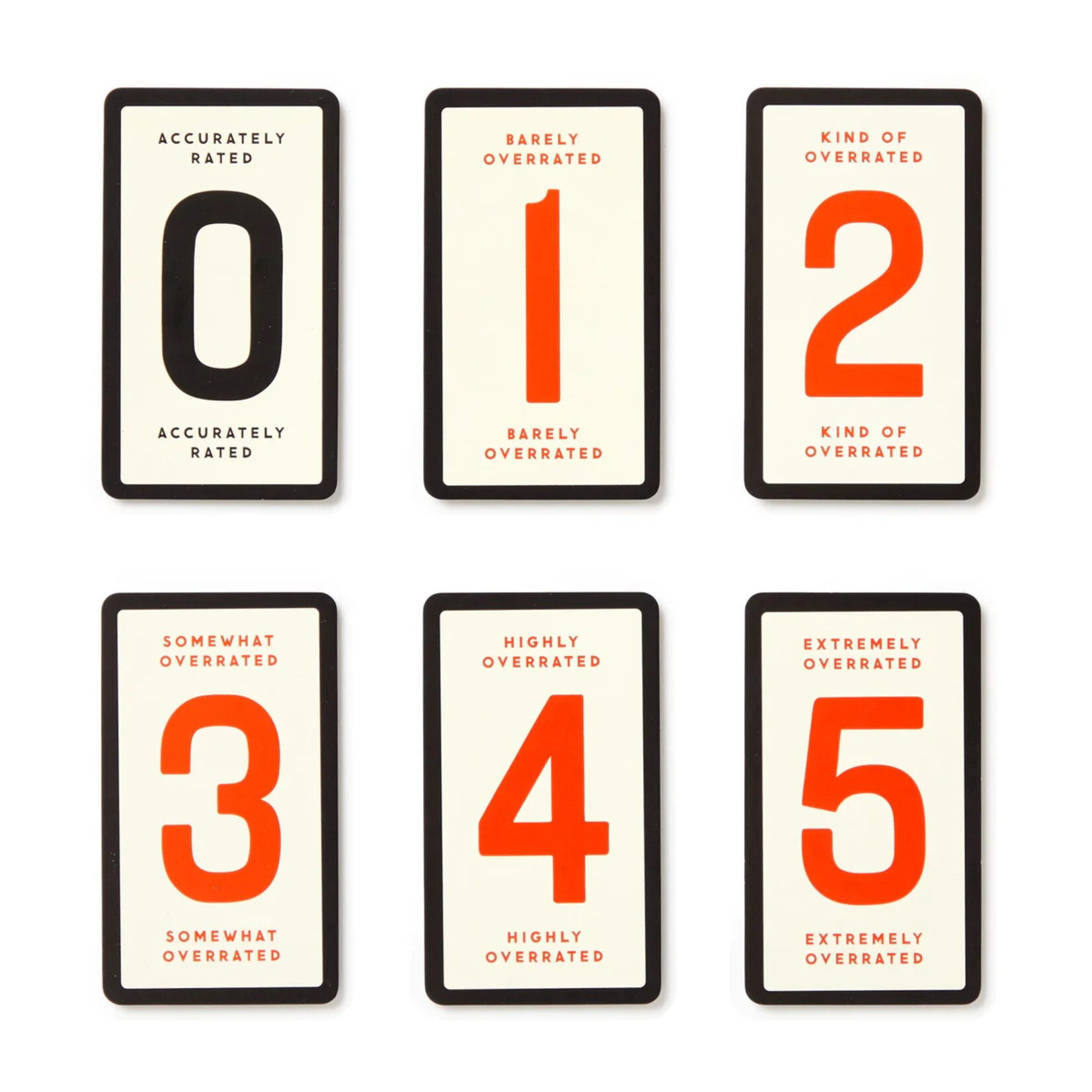 Chronicle Books Social Game Set Overrated/ Underrated